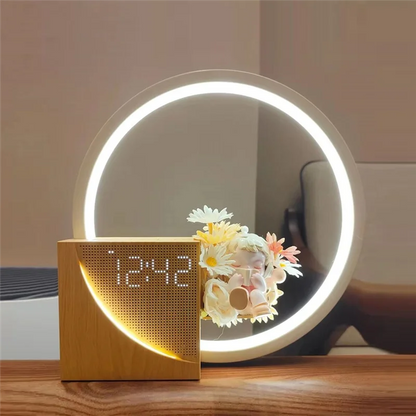 Hot Selling-Wake up Night Light with Alarm Clock for Bedroom 3 Level Dimmable Touch Table Lamp with White Noise for Kids,Wake Up